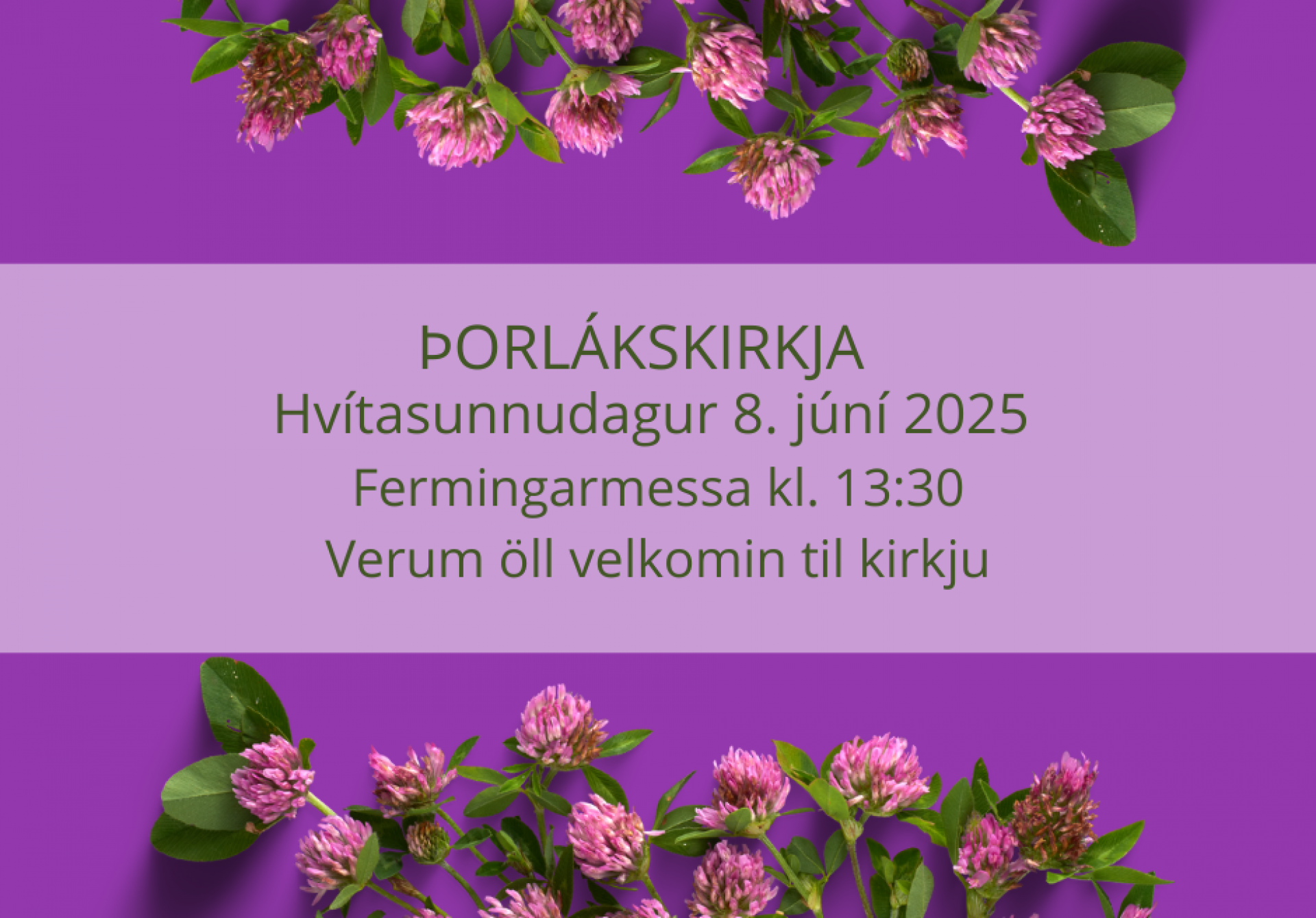 Fermingarmessa á hvítasunnudag
